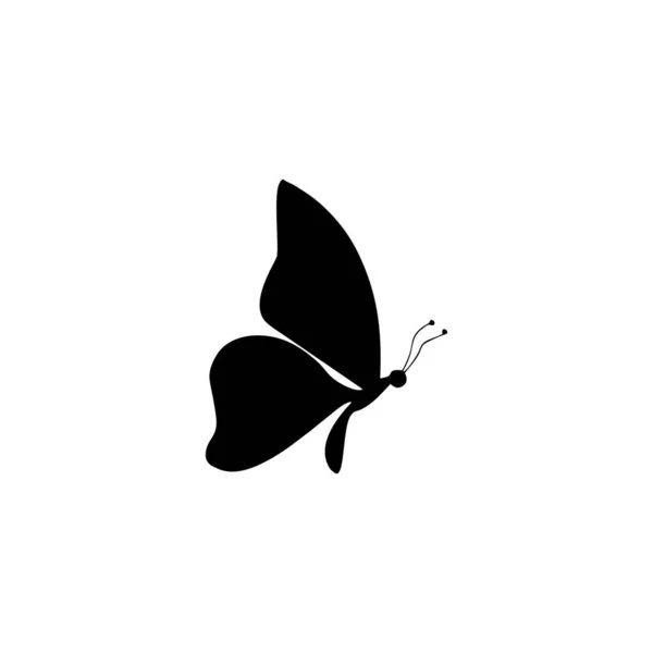 Mariposa Silueta Icono Vector Símbolo Para Diseño Plano Web — Vector de stock