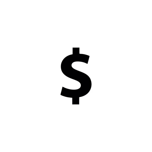 Dollars Symbool Voor Geld Pictogram Logo Geïsoleerde Teken Symbool Vector — Stockvector