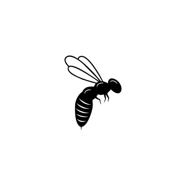 Honigbiene Symbol Oder Logo Isoliert Zeichen Symbol Vektor Illustration Hochwertige — Stockvektor