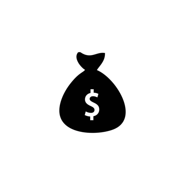 Χρήματα Εικονίδιο Τσάντα Λογότυπο Απομονωμένο Σύμβολο Σύμβολο Σύμβολο Διάνυσμα Εικονογράφηση — Διανυσματικό Αρχείο