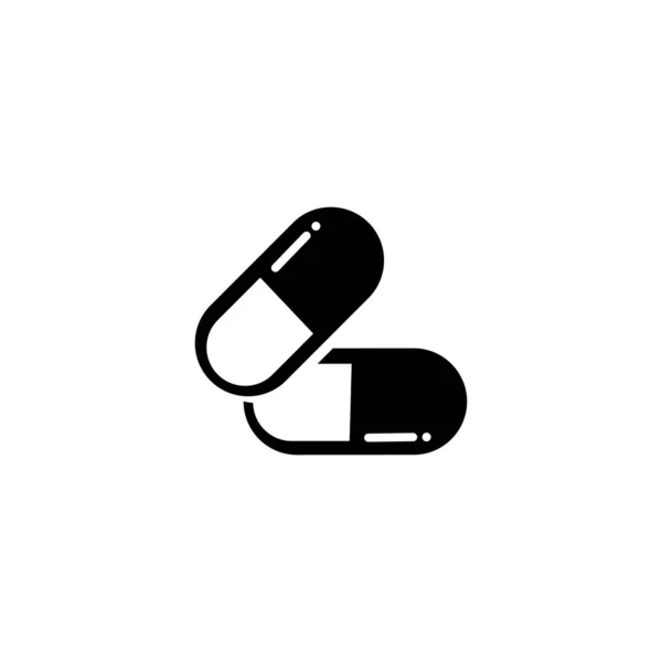 Ikona Pilulky Nebo Logo Izolované Znamení Symbol Vektorové Ilustrace Vysoce — Stockový vektor