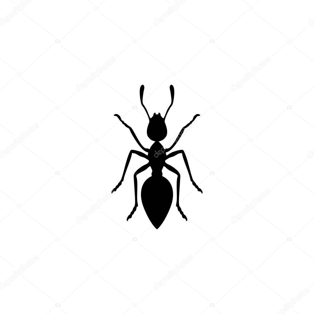 black ant icon vector. symbol for web flat design
