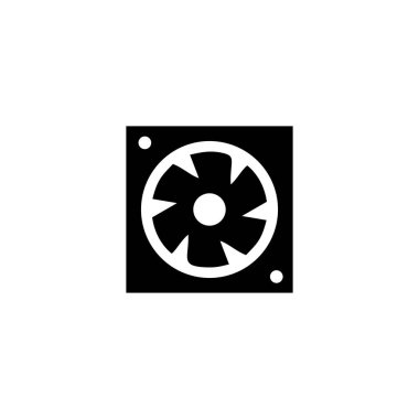 Soğutma fan simgesi ya da logo izole edilmiş işaret sembolü illüstrasyonu - yüksek kaliteli siyah biçim vektör simgeleri