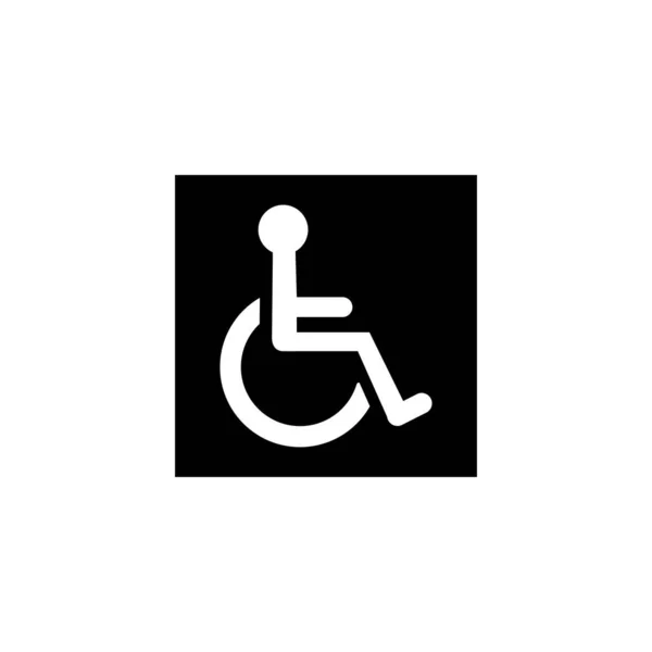 Personne Handicapée Icône Vecteur Symbole Pour Site Web Ordinateur Vecteur — Image vectorielle