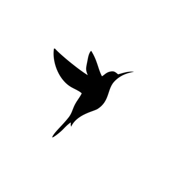 ハチドリのアイコンベクトルです ウェブフラットデザインのシンボル — ストックベクタ