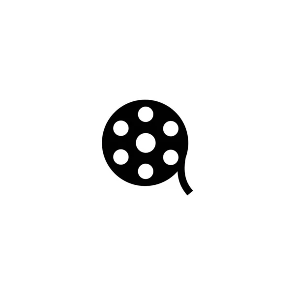 Film Roll Simgesi Logo Izole Edilmiş Işaret Sembolü Illüstrasyonu Yüksek — Stok Vektör