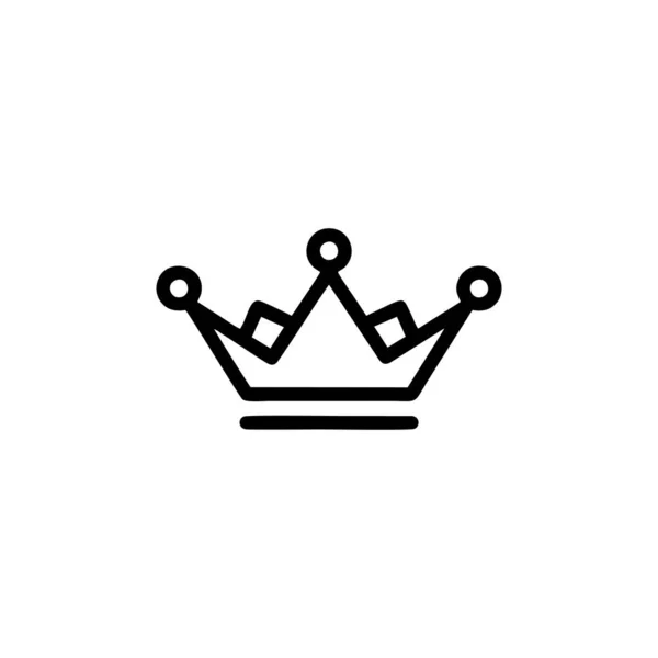 Corona Reale Icona Vettore Simbolo Sito Web Computer Vettore Mobile — Vettoriale Stock