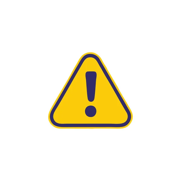 Warning Icon Vector Symbol Web Flat Design — Stock Vector