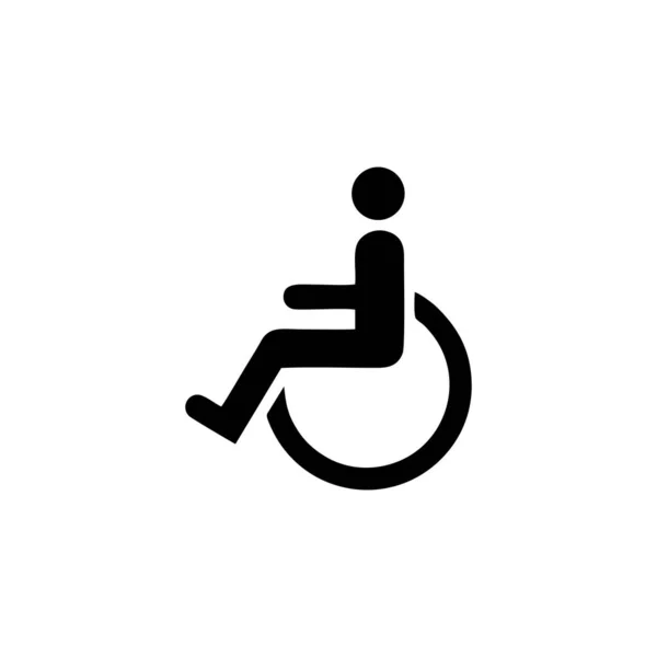 Icône Logo Pour Personne Handicapée Illustration Vectorielle Symbole Signe Isolé — Image vectorielle