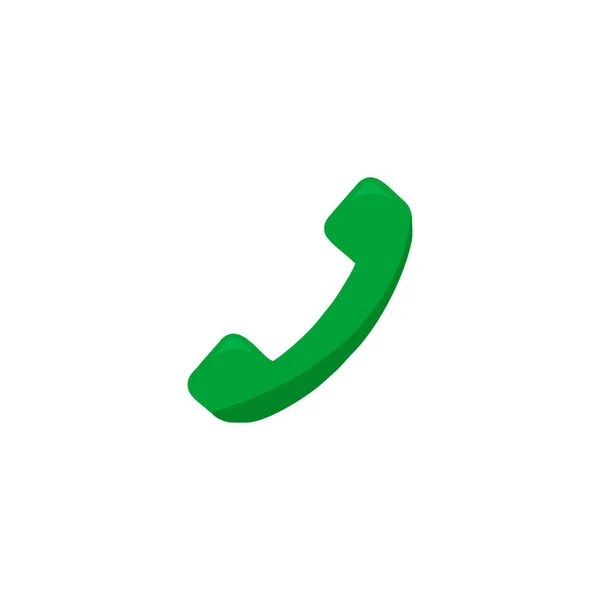 Teléfono Verde Fijo Icono Vector Símbolo Para Sitio Web Computadora — Vector de stock