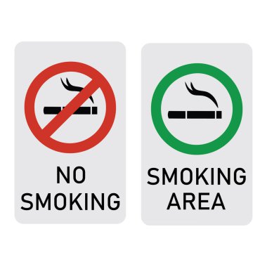 Sigara ve dumanı tüten ikon vektörü yok. Web sitesi Bilgisayar ve mobil vektörü sembolü