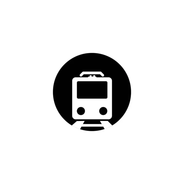 Icona Del Treno Nero Logo Isolato Segno Simbolo Vettoriale Illustrazione — Vettoriale Stock
