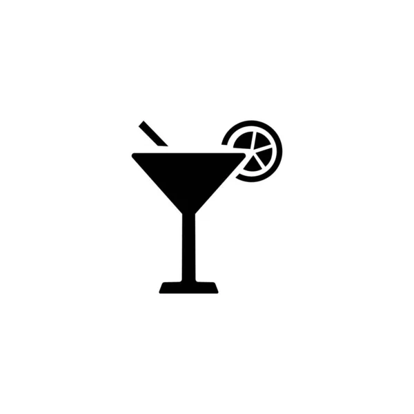 Cocktail Pictogramă Felie Lămâie Elemente Grafice Pentru Designul Dvs — Vector de stoc