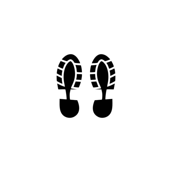 Ayakkabı Izi Simgesi Logo Izole Edilmiş Işaret Sembolü Illüstrasyonu Yüksek — Stok Vektör
