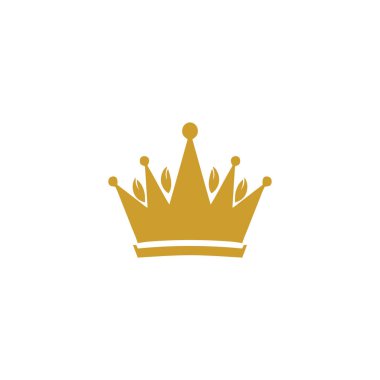 Altın taç ikon vektörü. Web düz tasarımı için sembol