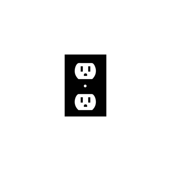 Elektrische Plugins Van Muur Pictogram Logo Geïsoleerde Teken Symbool Vector — Stockvector