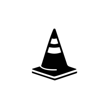 Koni trafik sinyali simgesi. Tasarımınız için grafiksel ögeler