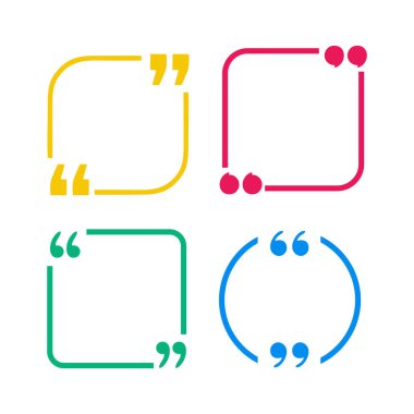 Şablon paket ikon vektörünü alıntı yapar. Web düz tasarımı için sembol