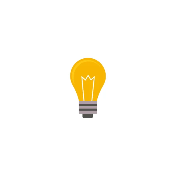 Творчі Лампочки Значок Вектор Символ Веб Плаского Дизайну — стоковий вектор