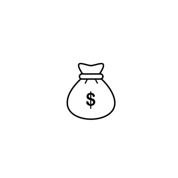 Bolsa Dinero Vector Icono Símbolo Para Sitio Web Computadora Vector — Archivo Imágenes Vectoriales