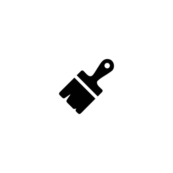 Icona Pennello Logo Isolato Segno Simbolo Vettoriale Illustrazione Icone Vettoriali — Vettoriale Stock