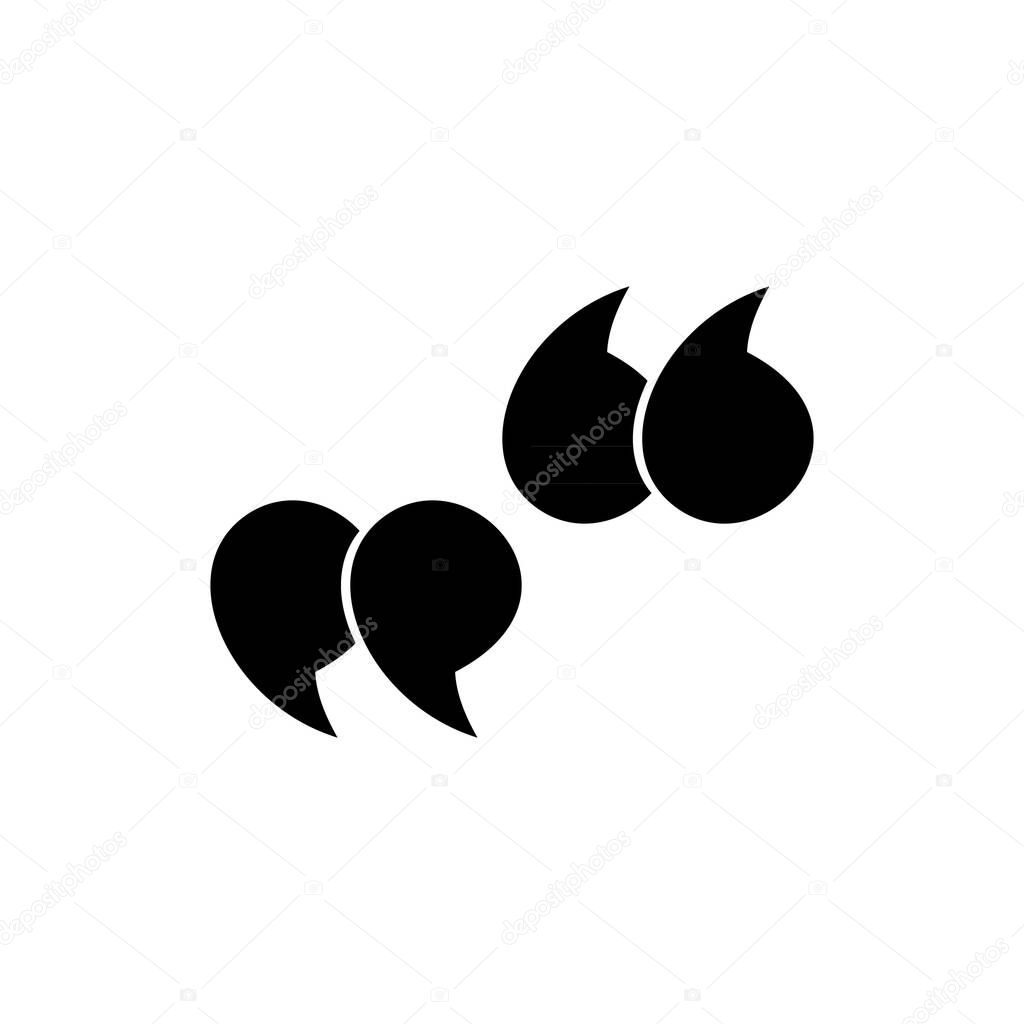 Double quotes icon. Graphic elements for your design