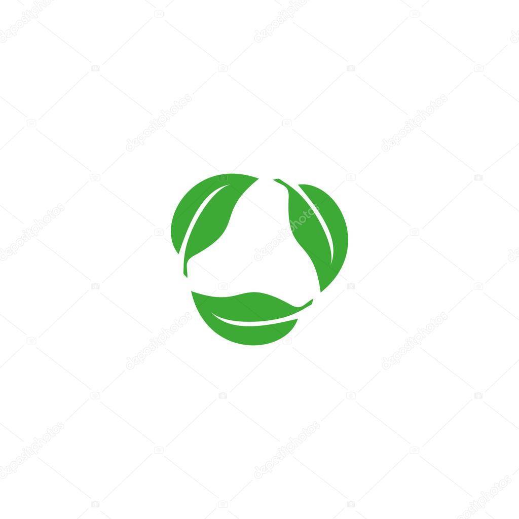 recycle eco green leaf icon. Graphic elements for your design