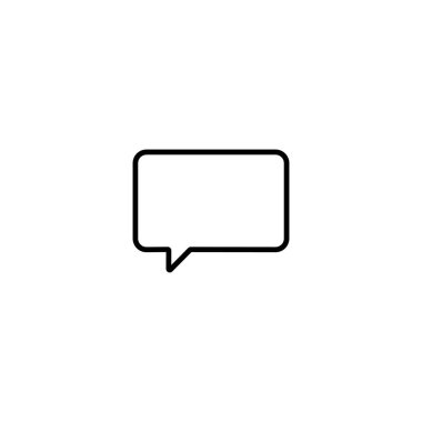 Ses konuşma balonu ikonu vektörü. Web düz tasarımı için sembol
