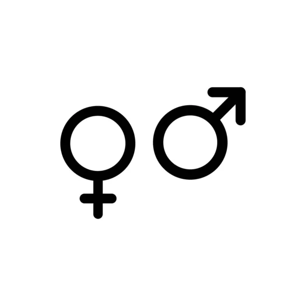 Gender Ikona Lub Logo Izolowane Symbol Znak Wektor Ilustracja Wysokiej — Wektor stockowy