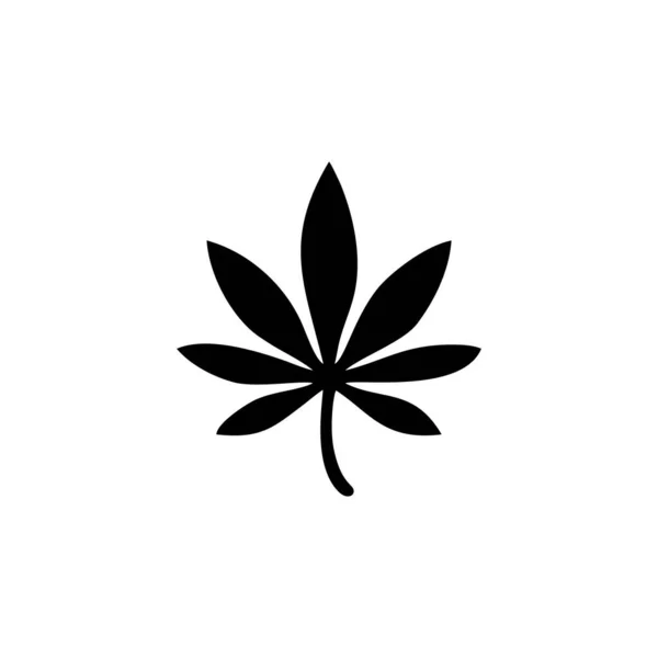 Marijuana Leaf Icon Vector Symbol Web Site Computer Mobile Vector — Stock Vector