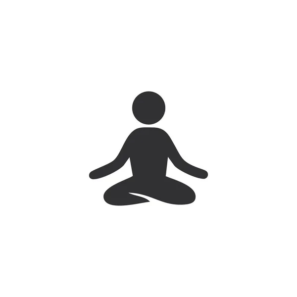 Gente Yoga Icono Vector Símbolo Para Sitio Web Computadora Vector — Vector de stock