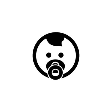 Bebek yüz simgesi. Tasarımınız için grafiksel ögeler