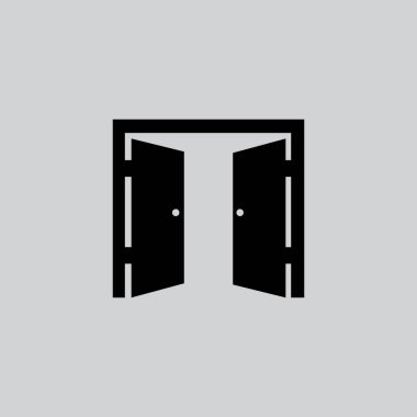 Kapı simge vektörünü açtı. Web düz tasarımı için sembol