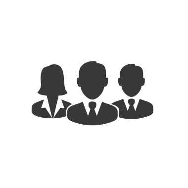 İşçi takımı ikon vektörü. Web sitesi Bilgisayar ve mobil vektörü sembolü