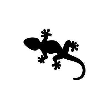 Gecko sürüngen ikon vektörü. Web düz tasarımı için sembol
