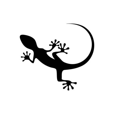 Gecko üst görünüm şekil simgesi ya da logo izole edilmiş işaret sembolü çizimi - yüksek kalite siyah vektör simgeleri 