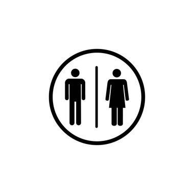 Tuvalet ikonu. Tasarımınız için grafiksel ögeler