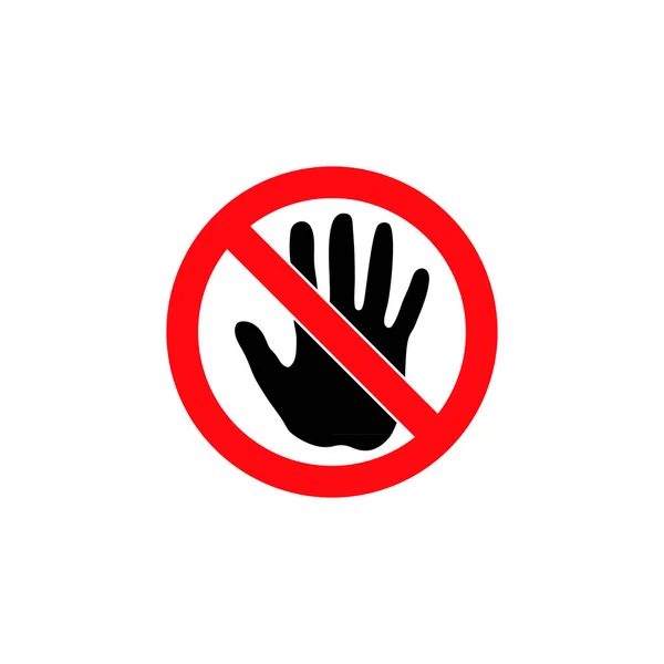 Hand Forbidden Icon Vector Symbol Web Site Computer Mobile Vector — Stock Vector