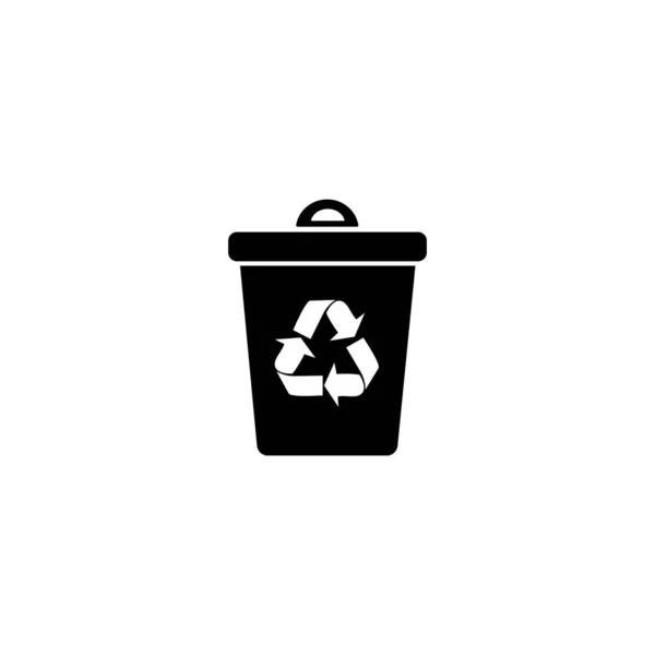 Recyklace Bin Icon Vektoru Symbol Pro Webovou Stránku Počítač Mobilní — Stockový vektor