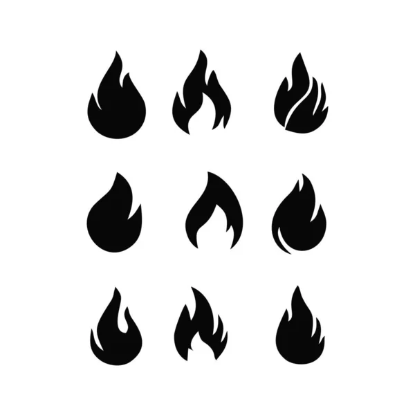 Icono Llamas Fuego Elementos Gráficos Para Diseño — Archivo Imágenes Vectoriales