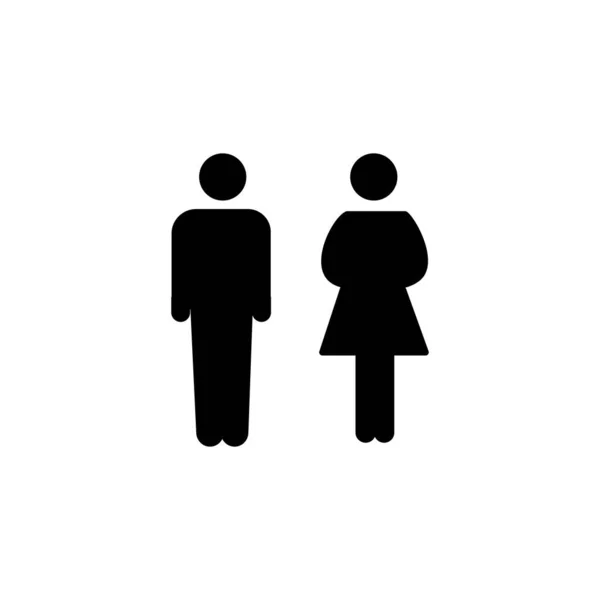 Illustrazione Del Vettore Icona Della Toilette Simbolo Web Design Piatto — Vettoriale Stock