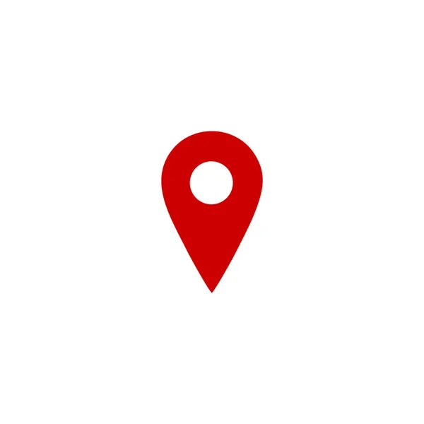Mappa Puntatore Icona Vettore Simbolo Web Design Piatto — Vettoriale Stock