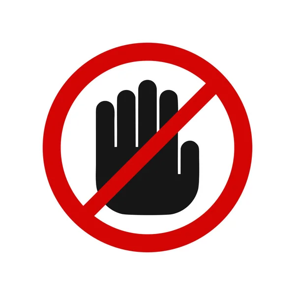 Stoppschild Kein Eintrag Icon Vektor Symbol Für Webseite Computer Und — Stockvektor