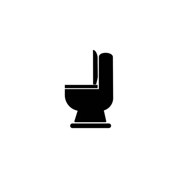 Assento Vaso Sanitário Vetor Ícone Símbolo Para Web Design Plano — Vetor de Stock