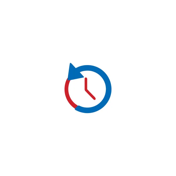 Illustration Reverse Clock Icon Vector Symbol Web Flat Design — Stock Vector