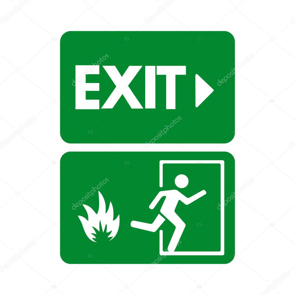 evacuation exit  Icon vector. symbol for web site Computer and mobile vector