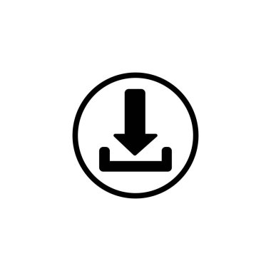 Dosya simgesi veya logo izole edilmiş işaret sembolü illüstrasyonu indiriliyor - yüksek kaliteli siyah biçim vektör simgeleri 