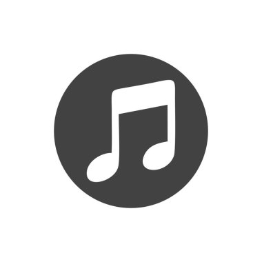 bir müzik ikonu vektörü değil. Web düz tasarımı için sembol