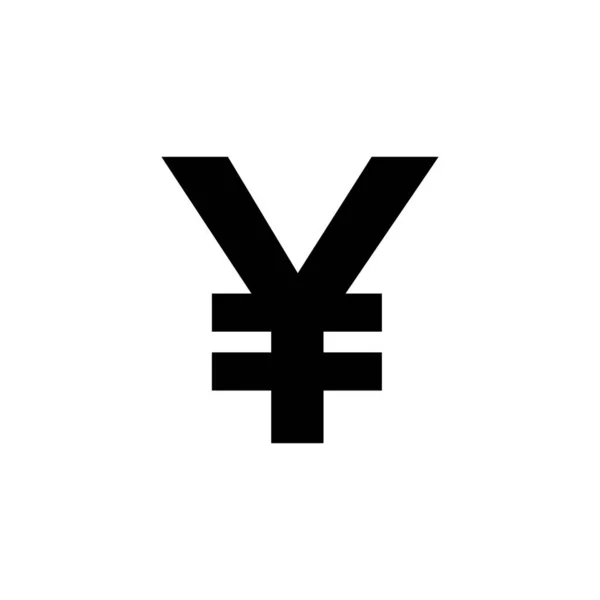 Vetor Ícone Iene Japonês Símbolo Para Web Design Plano — Vetor de Stock