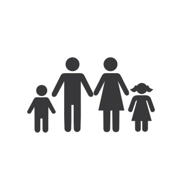 aile simgesi ya da logo izole edilmiş işaret sembolü illüstrasyonu - yüksek kaliteli siyah biçim vektör simgeleri 